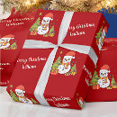 Search for snowman wrapping paper Vintage