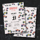 Search for kids monster truck birthday invitations Cute