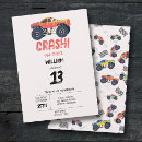 Search for kids monster truck birthday invitations Cute