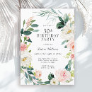 Search for womans female 30th birthday invitations Watercolor