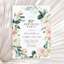 Search for 80th woman birthday invitations Eighty