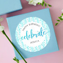 Search for turquoise and white stickers For her