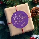 Search for purple and gold stickers Merry christmas