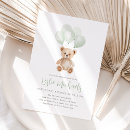 Search for green teddy bear invitations Bearly