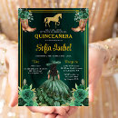 Search for emerald green quinceanera invitations Mexican spanish latina