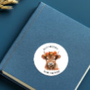 Search for highland cattle stickers Baby shower