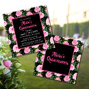 Search for green and black quinceanera invitations Roses