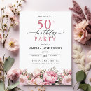 Search for pretty 50th birthday invitations Modern