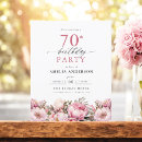 Search for pink 70th birthday invitations Seventy