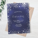 Search for blue and silver christmas invitations Xmas