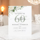 Search for green surprise 60th birthday invitations Sixty