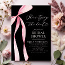 Search for pink black bridal shower invitations Coquette