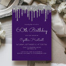Search for silver purple 60th birthday invitations Elegant