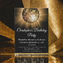 Search for disco dance birthday invitations Black