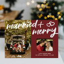 Search for married and merry cards Brush script