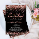 Search for blush pink and black invitations Glitter