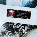 Search for hot chocolate return address labels Snowflakes
