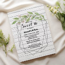 Search for wood sweet 16 invitations Pink