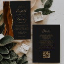 Search for orange and black wedding invitations Qr code