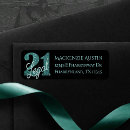 Search for 21st birthday return address labels 21 years old