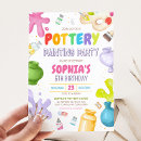 Search for pottery birthday invitations Rainbow