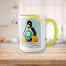 Search for linux geek mugs Tux