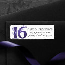Search for 16th birthday return address labels Sweet 16