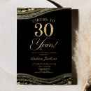 Search for black gold 30th invitations Cheers to 30 years