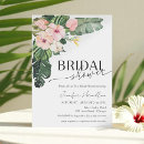 Search for palm leaves bridal shower invitations Watercolor floral