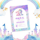 Search for unicorn 2nd birthday invitations Pink and gold
