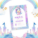 Search for unicorn 7th birthday invitations Magical celebration