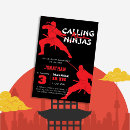 Search for ninja kids birthday invitations Modern