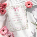 Search for pink floral 1st birthday invitations Girl first birthday