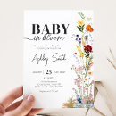 Search for flower garden baby shower invitations Little wildflower