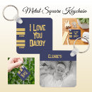 Search for navy square key rings Double sided