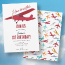 Search for time flies 1st birthday invitations Aviation