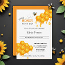 Search for a little honey is on the way baby shower invitations Modern