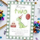 Search for two rex birthday invitations Watercolor