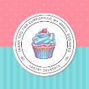 Search for cupcake thank you stickers Watercolor
