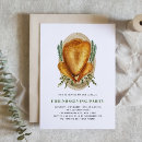 Search for turkey dinner invitations Watercolor
