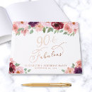 Search for 90th birthday party guest books Elegant