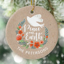 Search for white dove christmas tree decorations Peace on earth