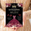 Search for burgundy gold red quinceanera invitations Miss quince mexican