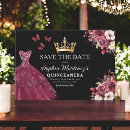 Search for rectangle quinceanera save the dates Quinceañera