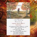 Search for autumn wedding anniversary invitations Watercolor