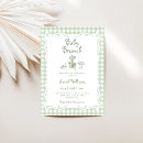 Search for green gingham invitations Mother to be