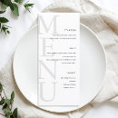 Search for black and white menus Chic