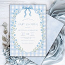 Search for gingham baby shower invitations Blue