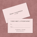 Search for hair stylist appointment cards Blush pink