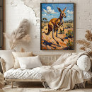 Search for kangaroos posters Australian outback